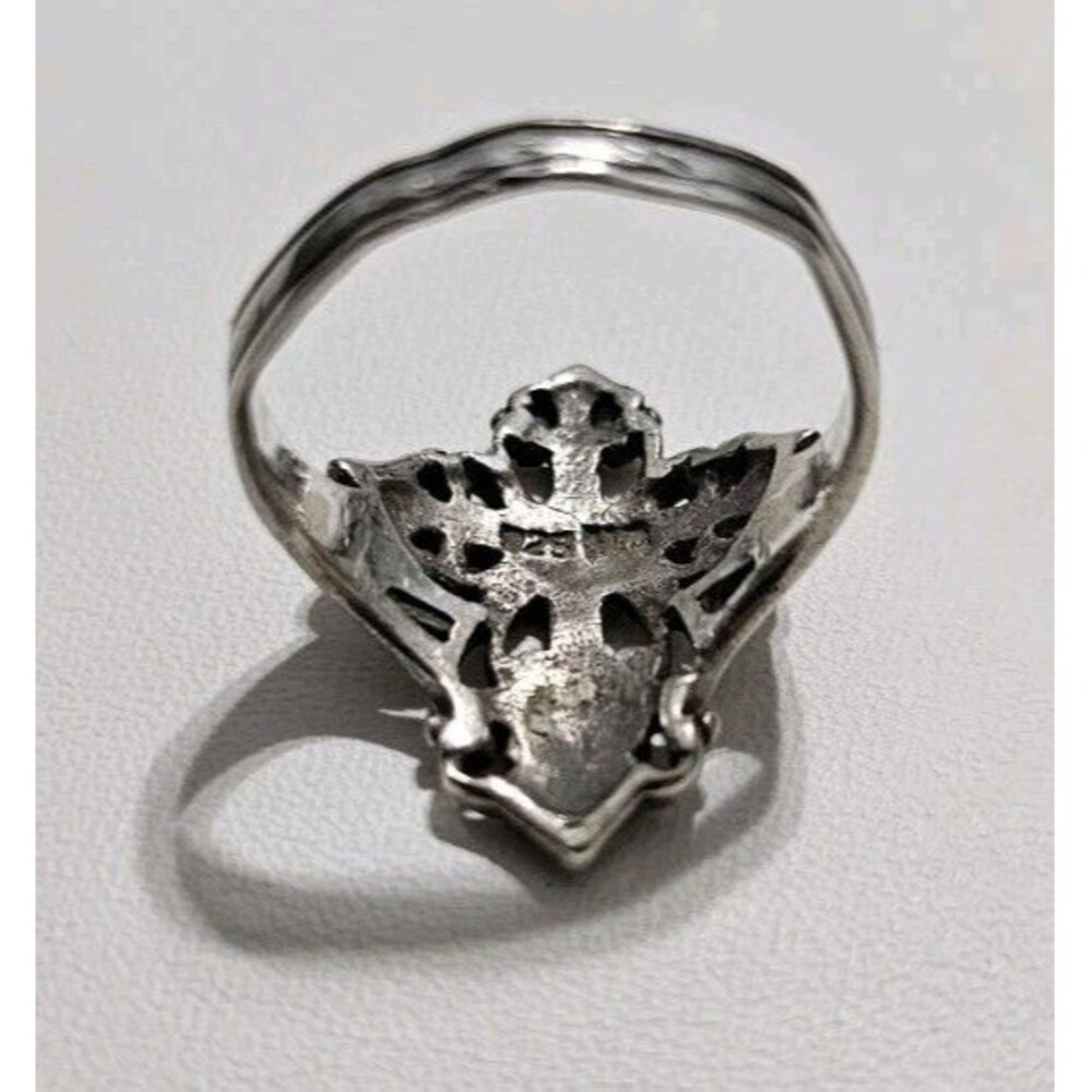 Sterling Silver 925 Cross Ring Size 7 - Picture 9 of 10